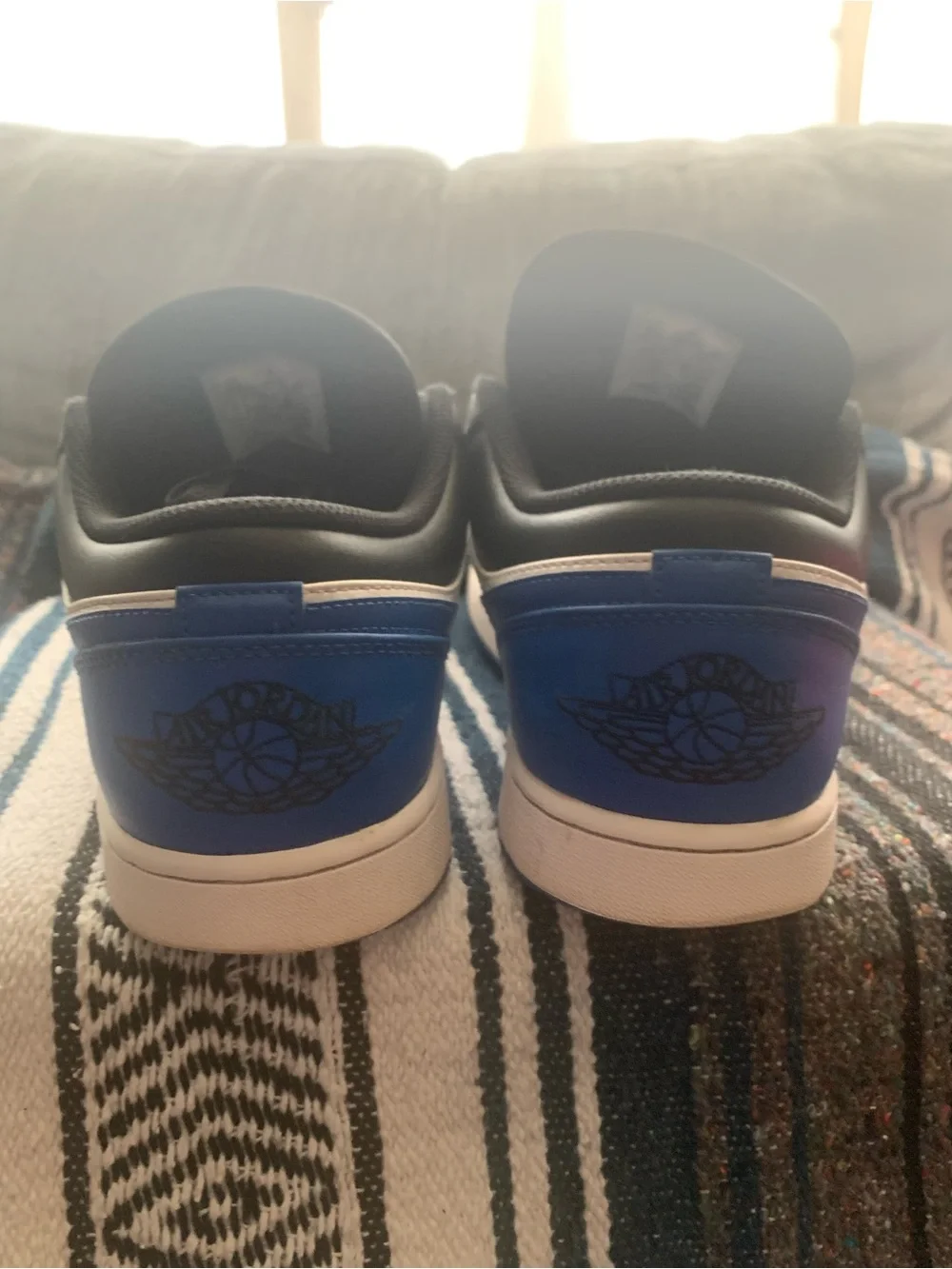 Air Jordan 1 low “Alternate Royal Toe” in size 10.5 men